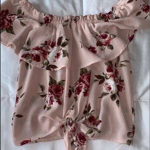 Off the shoulder floral top